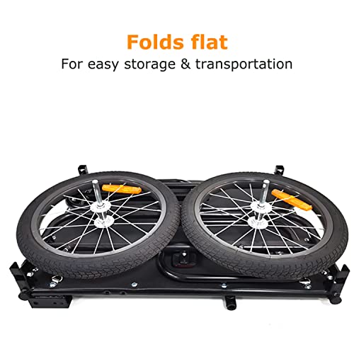 Tiggo Klappbar Fahrrad Lastenanhänger Fahrradanhänger Ladefläche: 67 x 46x25 cm/ca. 70 Liter / 2 Getränkekästen, 40 kg Ladegewicht