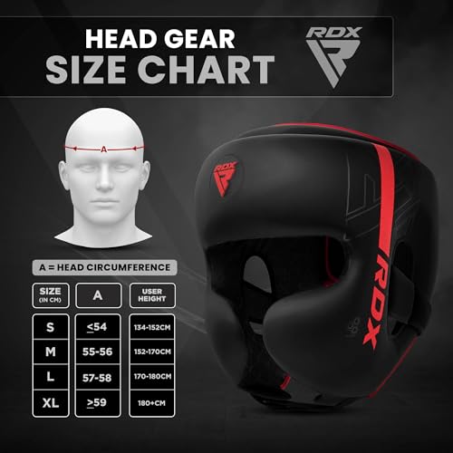 RDX Kopfschutz Boxen für Kickboxen, Kampfsport, MMA Training, Maya Hide Leder Kara Sparring Thaiboxen Kopfschützer, Boxhelm Krav MAGA Muay Thai, Karate und Taekwondo Headgear