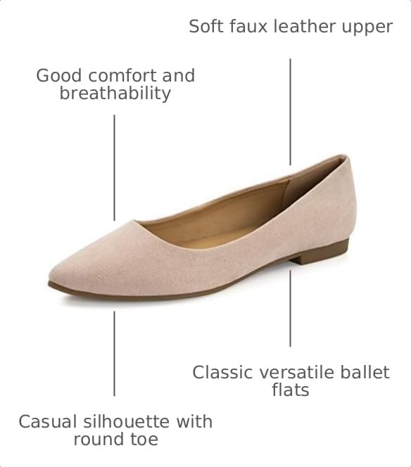 Image of FUNKYMONKEY Women's Classic Ballet Flats Casual Comfort Slip On Flats Shoes