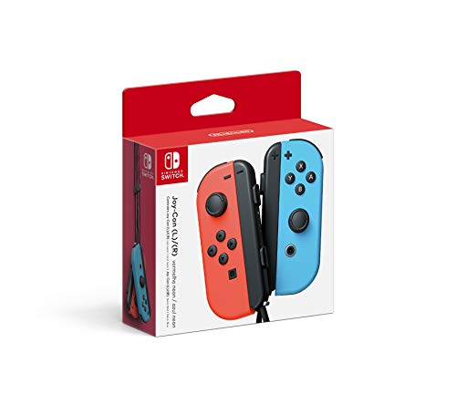 Nintendo, Controle Nintendo Switch, Joy-Con, Esquerdo e Direito, Versátil, Azul Neon e Vermelho Neon