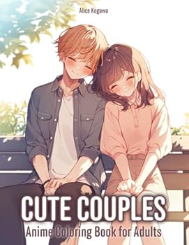 Paperback Cute Couples: Anime Coloring Book for Adults - 50 Illustrations of Cute Relationship Book