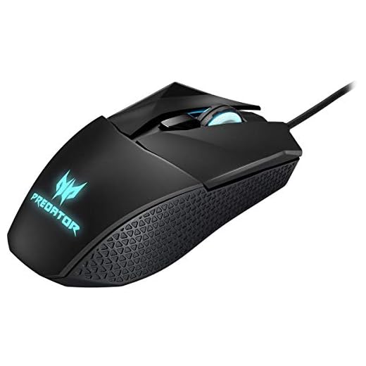 Acer Predator Cestus 300 RGB Gaming Mouse – Dual Omron switches 70M click lifetime, On board memory and programmable buttons,Black