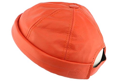 Bonnet docker cuir orange Aussie Apparel style miki breton mixte - 3