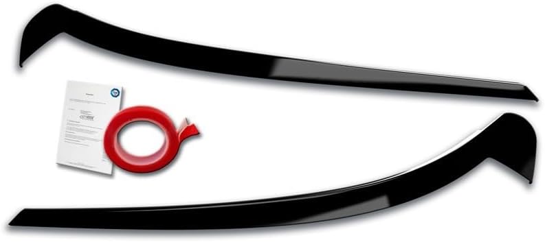 RDX Racedesign Headlight Covers Compatible with Volkswagen ID.3 2020- (ABS Glossy Black)