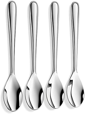 Demitasse Espresso Spoons,Mini Coffee Spoon,Extra Thick Heay Duty 18/10 Stainless Steel Bistro Spoons 4.7 Inch, Set of 4