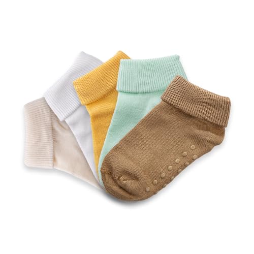 Baby Viscose Bamboo Non-slip Crew Socks 5 Packs of Box Newborn Gift Box3