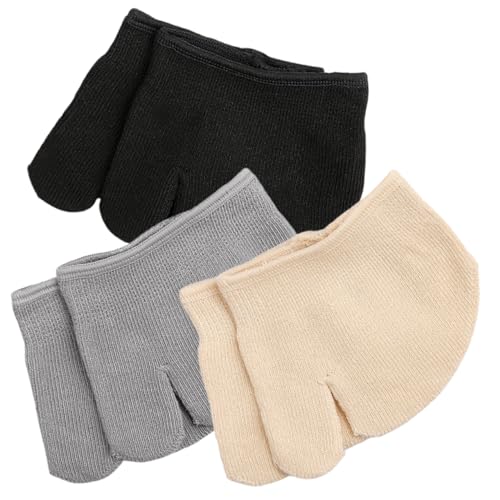 OATIPHO 3 Pairs Invisible Forefoot Socks for Women Lightweight Heelless Tabi Socks Slip Design Comfortable and Light
