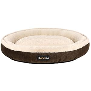 Feandrea Hundebett, Hundekorb, Katzenbett, Donut, Ø 75 cm, braun PGW075C01