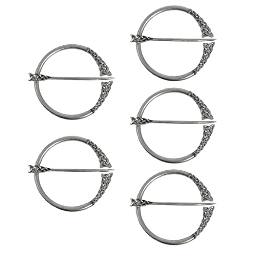 Preisvergleich Produktbild dailymall 5Stück Mittelalter Fibel Brosche Schalnadel Retro Tuchnadel Button Sicherheitsnadel aus Metall