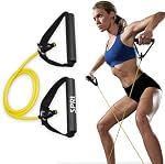 SPRI Xertube (Yellow, Very Light) | Tuff-Tube Rubber | Durable Handle Sleeve | Door Anchor Option | All Fitness Levels | Pilates & Training