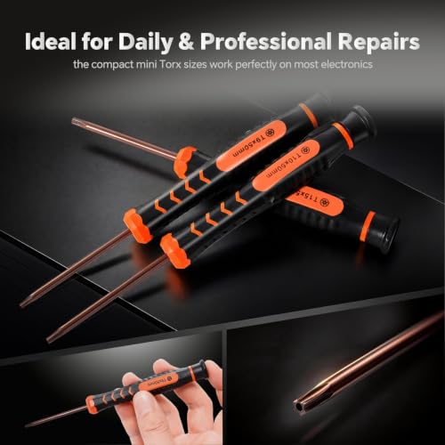 Torx Screwdriver Set with Case NEWFIX 10 Piece T2 T15 Small Security Bits T2 T3 T4 T5 T6 - image 6