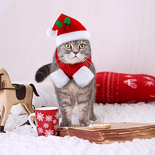 Set de disfraces navideños para gatos y perros pequeños miniatura 4