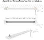 LZHOME Linkable LED Shop Light for garages,4FT 4500LM,40W 5000K Daylight White, LED Ceiling Light, LED Wrapround Light, with Pull Chain (ON/Off),Linear Worklight Fixture with Plug 4-Pack
