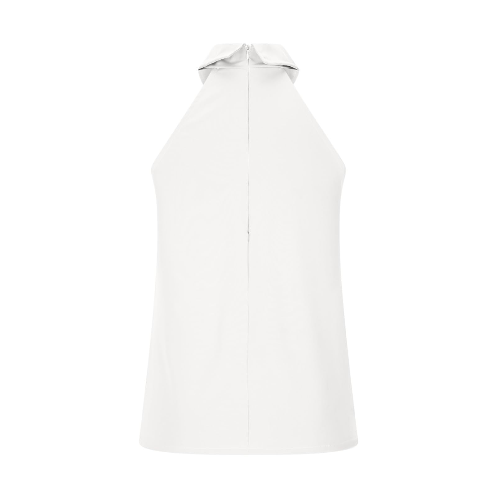 Camiseta sin mangas de cuello de lazo para mujer, corte ajustado, top offshoulder, informal, pantalones de diseño propio