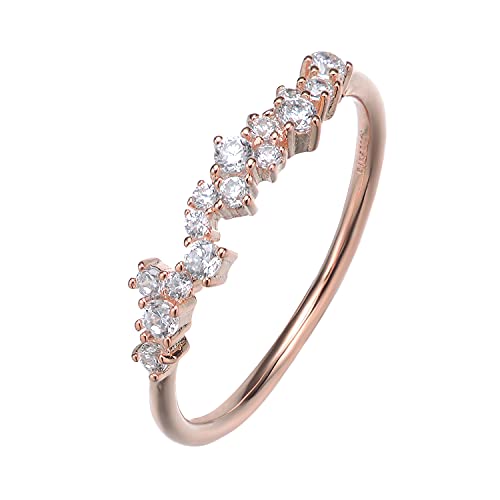 Apodemia Anillo Guadaloupe Blanco Chapado en oro rosa