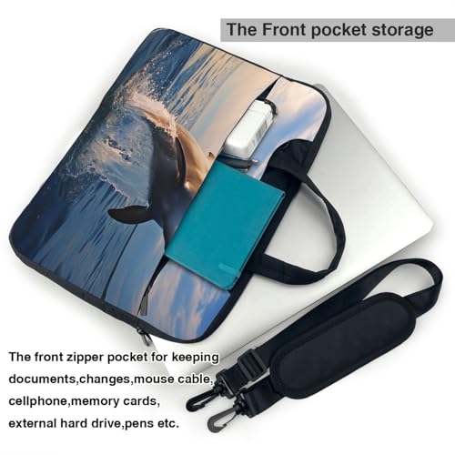Bolso portátil impermeable para laptop 15.6 pulgadas negro miniatura 3