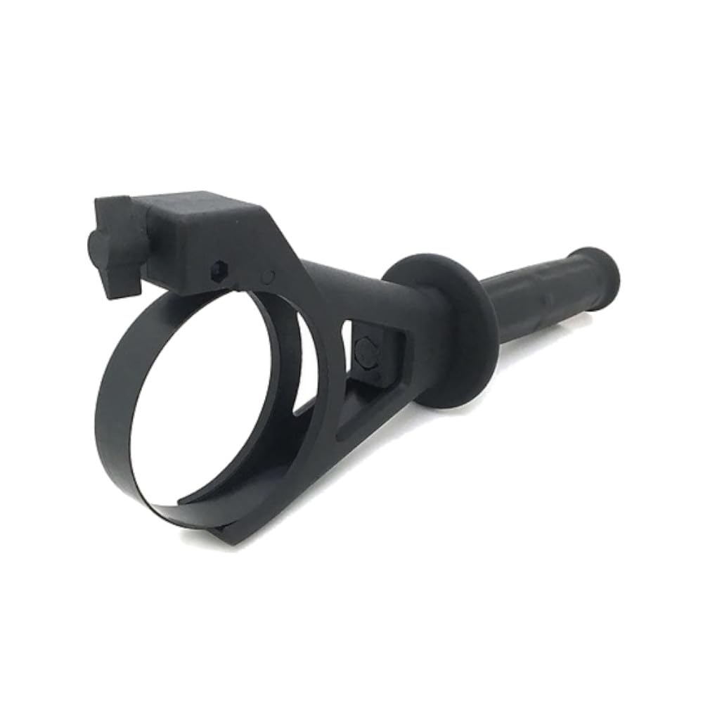 Trade-Shop Mango adicional/empuñadura/mango lateral para martillo perforador, taladro, lijadora/cuello ajustable de 75 mm – 87 mm de diámetro