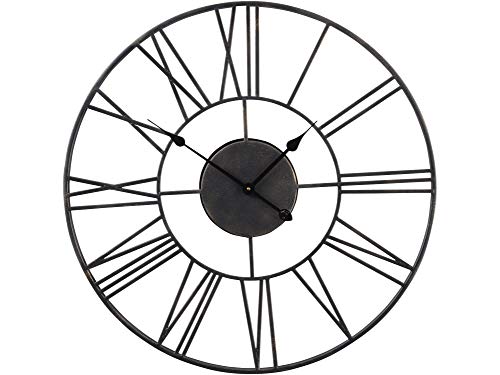 Huge 70cm Antique Black OUTDOOR Garden Skeleton Metal Wall Clock Gift
