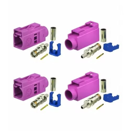 Câble coaxial auto sans coupure grâce au connecteur Fakra H femelle rose x4