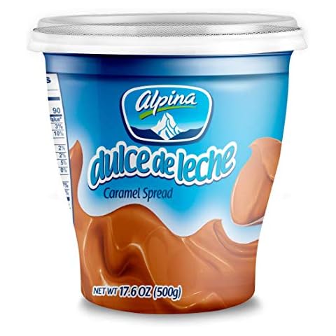 Dulce de Leche by Alpina | Arequipe Alpina | Indulgent Caramel Sauce | Pairs with Cakes, Apples, or Over Ice Cream – Great for Alfajores, Obleas or in your favorite toast or Pancake – 1 Pack x 17.6 oz Cover