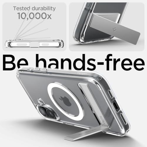 Image of Spigen Ultra Hybrid S MagFit Back Cover Case for iPhone 16, Clear Transparent, MagSafe Compatible - PC+TPU | Crystal Clear