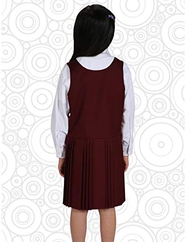maroon school pinafore