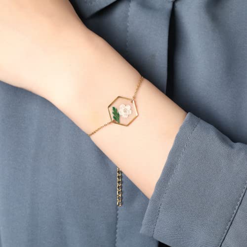 Lily-of-the-valley-Pressed-Wildflower-Bracelet-Pressed-Flower-Bracelet-Gift-for-Women-Personalized-Handmade-Bracelet-May-Birth-Flower-Bracelet-Return-to-Happiness-6523