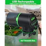 Automatic Fish Feeder for Aquarium - Auto Fish Food Dispenser Rechargeable for Small Large Tank with USB Charger Cable，12/24/48H Interval Esay Set Up (Black, CY-019) - Image 5