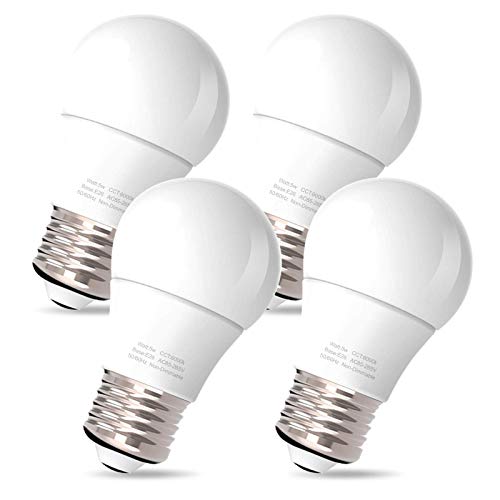 Lifeholder Led Refrigerator Light Bulbs, A15 5W 6000K Daylight Bulbs, E26 Led Bulb 120V 45W Equivalent Waterproof Fridge Bulbs, Energy Saving Bulbs For Home; Kitchen Lighting, Non-Dimmable (4 Packs) #TOP6