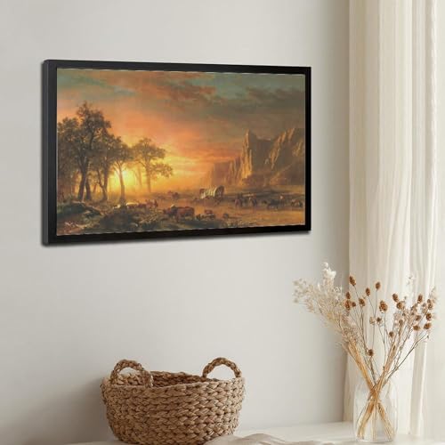 Toile Émigrants traversant les plaines Albert Bierstadt cadre 40x60 - 3