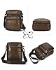 Realmark Sac à Bandoulière en Cuir pour hommes, Petits Sacs à Bandoulière en Cuir Véritable Vintage, Sac à main à Poignée d'affaires Classique,Sac de Voyage Messager #2