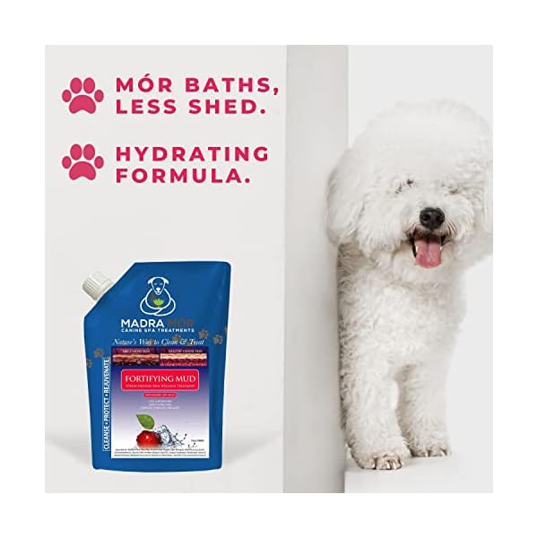 Madra-Mor-Dog-Essentials-Fortifying-Spa-Mud-Dog-Wash-Dog-Grooming-Dry-Skin-for-Dogs-Treatment-Dog-Bath-Dog-Coat-Skin-Care-Products-10oz-Pouch-w-Worldwide-Nutrition-Multi-Purpose-Key-Chain Fortifying Spa Mud for Dogs - Dog Wash and Grooming