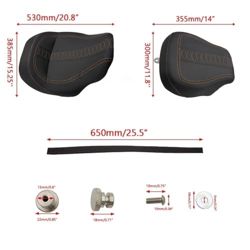 Asiento de motocicleta Touring para conductor y pasajero de Road Glide Special 4
