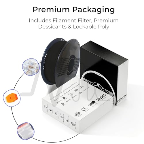 Image of NFIL3D 1KG Net Rpla Black 3D Printer Filament | Filaments for 3D Printer| 1.75mm| Accuracy - + /- 0.015mm | 1000g 3D Filament, 250g Spool & 350g Packaging Weight (Total Weight 1.6KG)