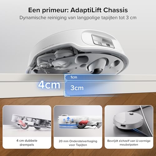 Roborock Qrevo Curv 2 Pro Robotstofzuiger & Dweil 25.000 Pa Zuigkracht, Geen Klitten, Heetwaterwas 100°C, Zelfreinigend, Obstakelvermijding - Afbeelding 6