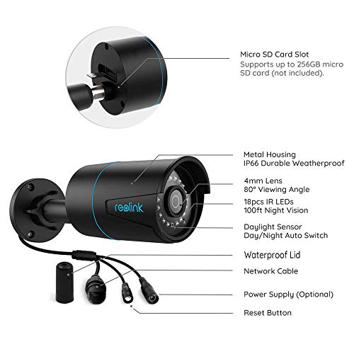 Reolink 5MP Smart PoE beveiligingscamera voor buiten met detectie van mensen/voertuig, IP66 weerbestendige bullet CCTV… - Image 7