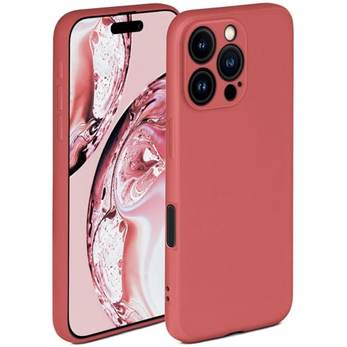 Coque iPhone 16 Pro rouge en silicone souple idéale pour protéger votre téléphone au quotidien