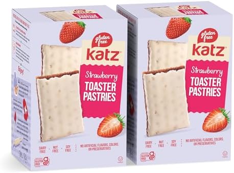 Katz Gluten Free Toaster Pastries. Strawberry. Easy Breakfast Food Or Anytime Healthy Snacks For Adults & Kids. Gluten Free Snacks. Dairy Free, Nut Free, Peanut Free 8 OZ (Pack Of 2