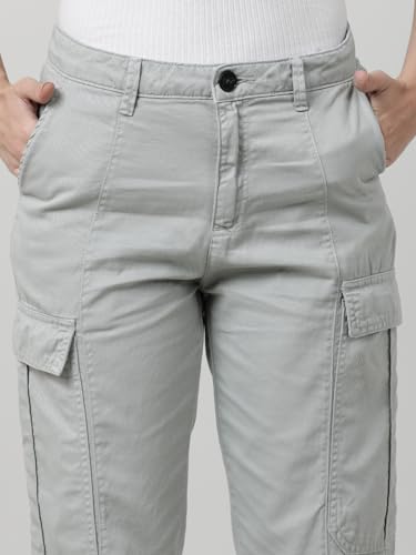 Image of IVOC Women Paneled Multi-Pocket 100% Cotton Cargo Pants