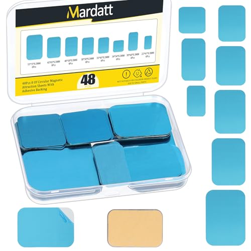 Mardatt 48pcs 8 Sizes Under Cabinet Magnetic Strip...