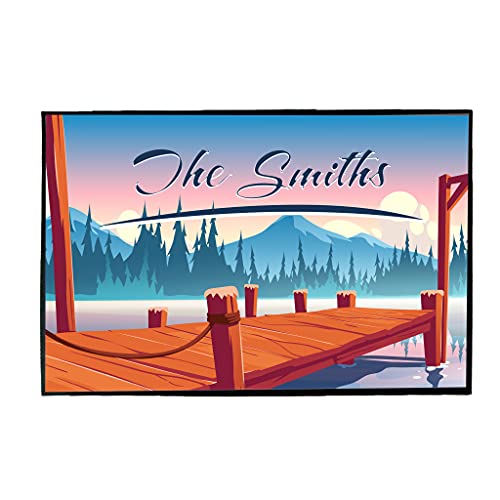 VictoryStore Home Accessories: Custom Lake House Doormat 24 Inches by 36 Inches (Lakehouse Dock)