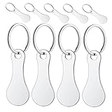 [LEDMOMO] 9個 ステンレス製ショッピングトロリーキーリング 耐久性メタルトークン おしゃれな男女兼用カートアンロックキー 収納便利買い物