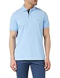 Tommy Hilfiger Herren Poloshirt Kurzarm Contrast Placket Reg Polo Regular Fit, Blau (Vessel Blue), M