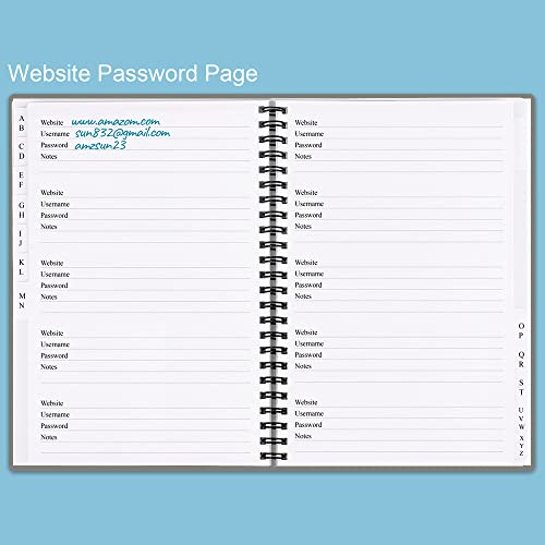 Nokingo MMB-A5-GREY-EU Spiral Password Book thumb #1