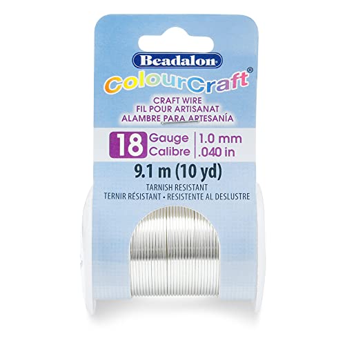 Fil de cuivre Beadalon ColourCraft TR 18ga Silver pour wire wrapping et loisirs créatifs