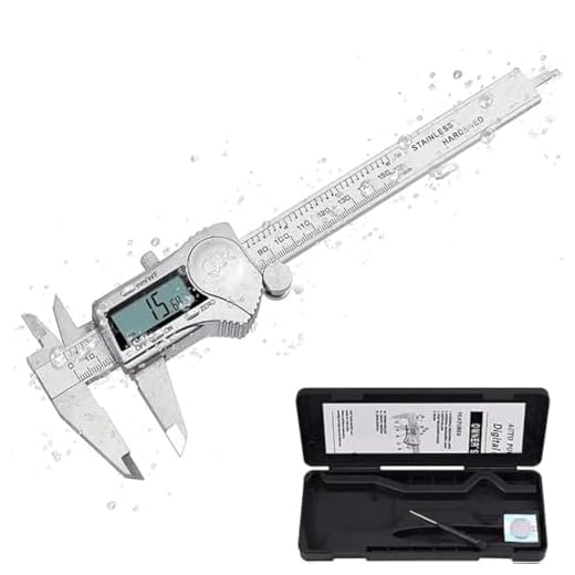 Digital Vernier-bromsok, eSynic IP54 vattentät 150 mm elektronisk Vernier-bromsok 6 tums rostfritt stål Vernier bromsok med LCD-skärmstöd fraktioner tum metrisk konvertering för ingenjörer etc