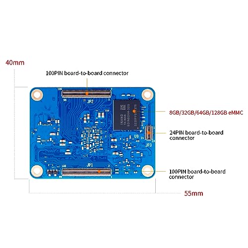 Image of Orange Pi CM4 8G64GB RK3566 Quad Core 64 Bit Single Board Computer, Compute Module 4 with 64GB eMMC 1.8 GHz Frequency Wi-Fi & Bluetooth 5.0 Integrated RKNN NPU AI Accelerator (CM4 8G64G)