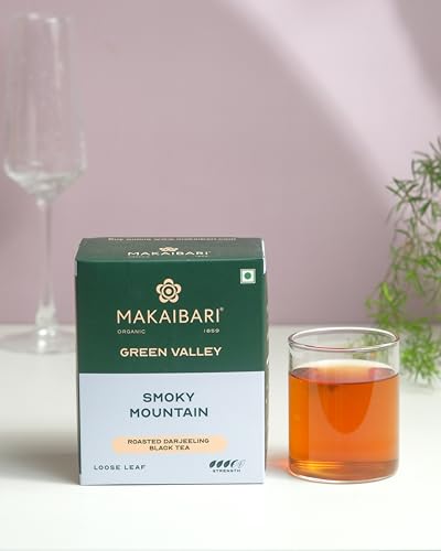 Image of Makaibari Green Valley Apoorva Finest Darjeeling Black Loose Tea Leaves 250 Gm | Premium Darjeeling Single Estate | Muscatel Fruity Top Notes | 125 Cups (250 Gm, Roasted Black)