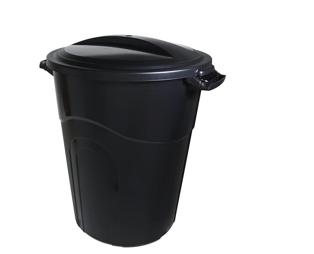 Generic 32 Gallon Outdoor Trash Can with Handles & Click Lock Lid, Black, Pack of 2 YS29072, like an amage