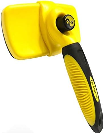 Paw&Paw Self Cleaning Slicker Brush| Dog and Cat Brush for Grooming, Shedding| Softly Remove Long, Loose Undercoat, Tangled Hair | Your…